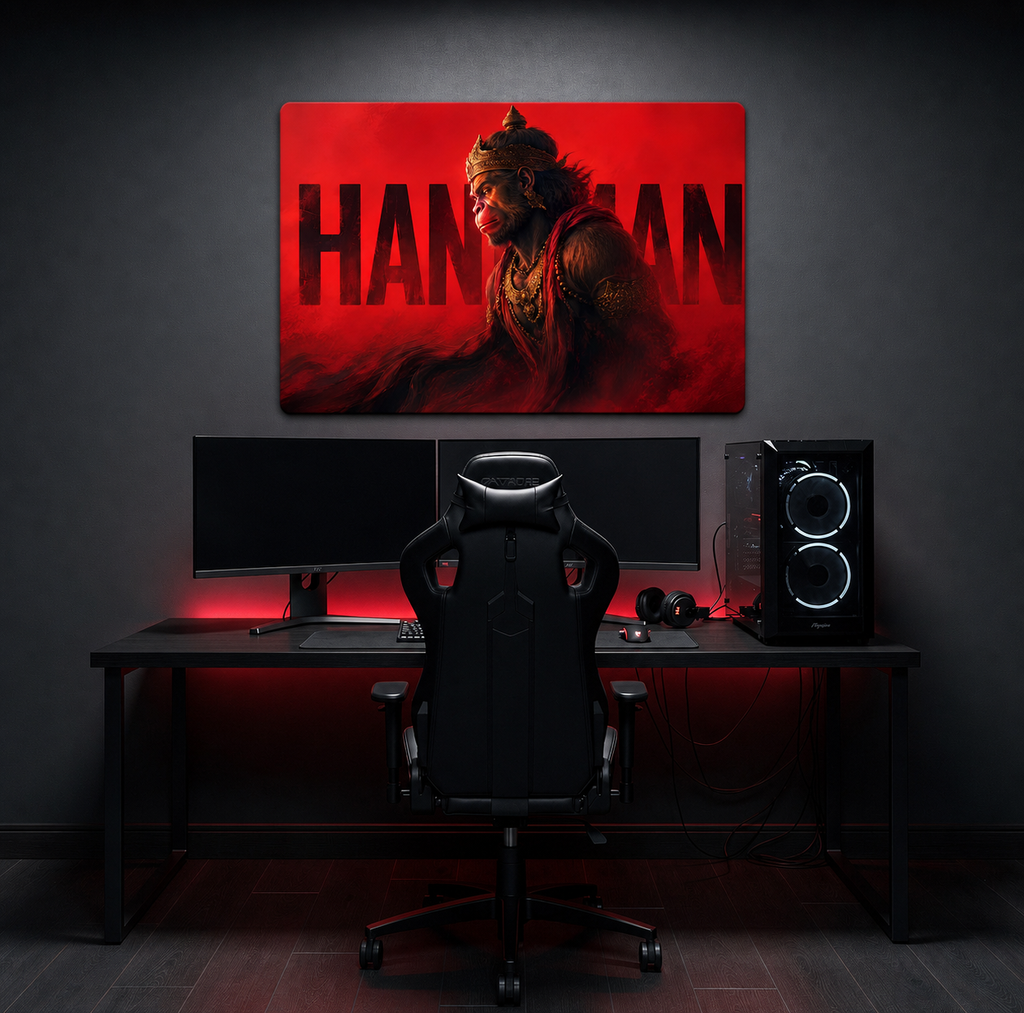 Hanuman, The Divine Warrior - Acrylic Wall Art