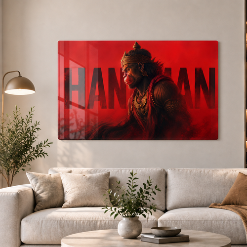 Hanuman, The Divine Warrior - Acrylic Wall Art